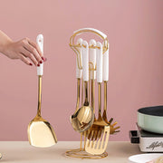 Ceramic Handle Kitchenware Utensils Set