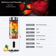 Mini Blender, 380ml, Professional Juicer, Best Seller, Home Kitchen Machine, USB Rechargeable, Best Quality