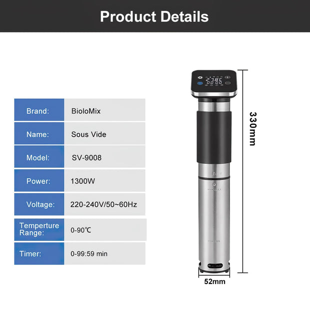 Sous Vide Cooker, 5th Generation, Professional, Best Seller, Home Kitchen Machine, WiFi Control, Best Quality