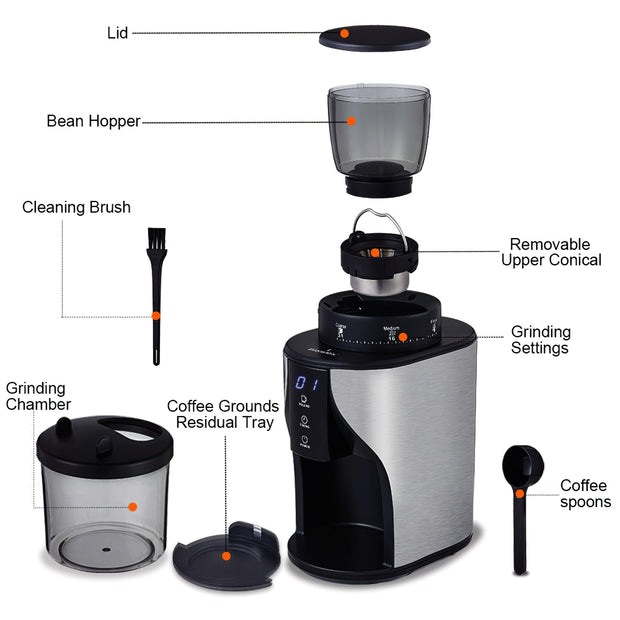 Coffee Grinder, 1 piece, Automatic, Professional, Best Seller, Home Kitchen Machine, 31 Grind Settings, Best Quality
