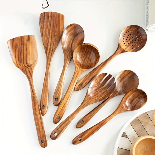 Eco-Friendly Teak Wood Utensil Set