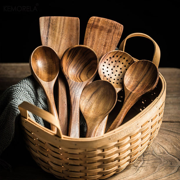 Eco-Friendly Teak Wood Utensil Set