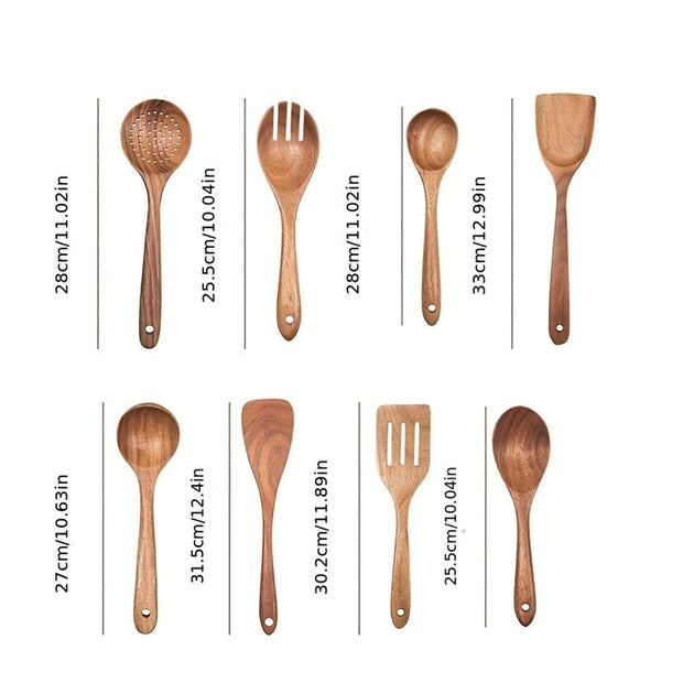 Eco-Friendly Teak Wood Utensil Set