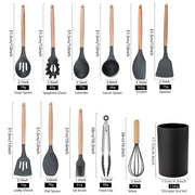 12 Pieces Heat-Resistant Silicone Utensil Set