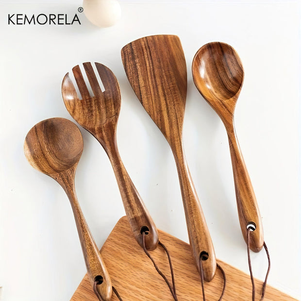 Eco-Friendly Teak Wood Utensil Set