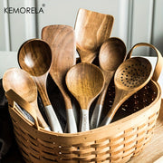 9Pcs Handmade Acacia Wooden Cooking Utensil Set