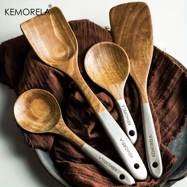 9Pcs Handmade Acacia Wooden Cooking Utensil Set