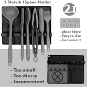 2-in-1 Silicone Spoon Rest and Utensil Organizer