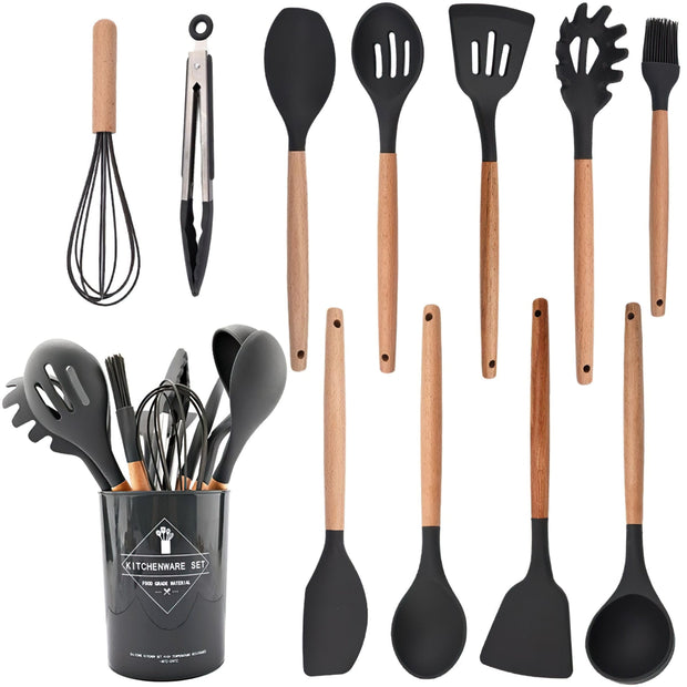 12 Pieces Heat-Resistant Silicone Utensil Set