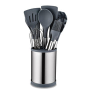 12Pcs Non-Toxic Silicone Utensil Set With 360-Degree Rotating Base