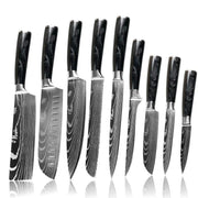 9 Pieces Japanese Style Kitchen Knife Sets