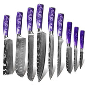 9 Pieces Japanese Style Kitchen Knife Sets