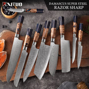 Professional Damascus Kitchen Knife Sets